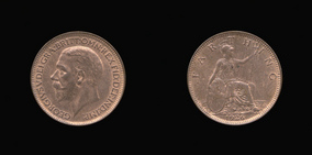 P2338 Farthing, Currency Farthing in Bronze of George V