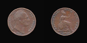 S3848__0 Farthing, Currency Farthing in Copper of William IV