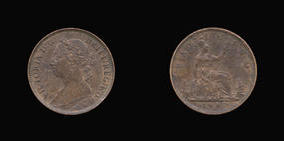 S3959__0 Farthing, Currency Farthing in Bronze of Victoria