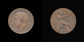 S4059__0 Farthing, Currency Farthing in Bronze of George V