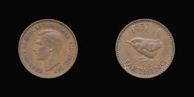 S4116-A__0 Farthing, Currency Farthing in Bronze of George VI