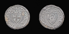 P0373__0 Farthing, Private Pattern Farthing in Pewter of Protectorate