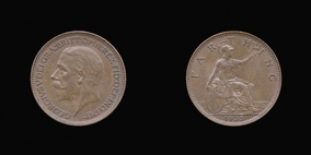 P2356 Farthing, Currency Farthing in Bronze of George V