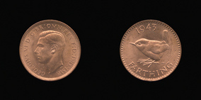 P2469 Farthing, Currency Farthing in Bronze (wartime) of George VI