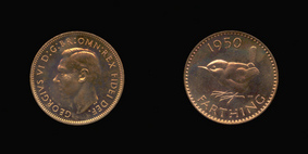 P2484__0 Farthing, Proof Farthing in Bronze of George VI