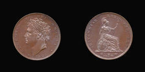 S3825__0 Farthing, Proof Farthing in Copper of George IV