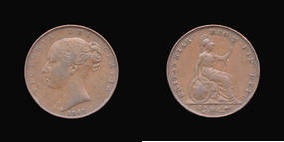 S3950__0 Farthing, Currency Farthing in Copper of Victoria